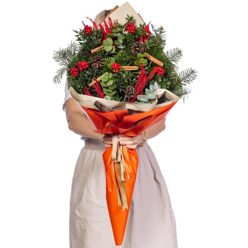 Winter Love Kırmızı Kokina Buketi