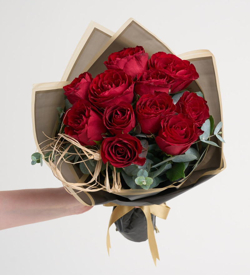 11'li Kırmızı Gül Çiçek Buketi