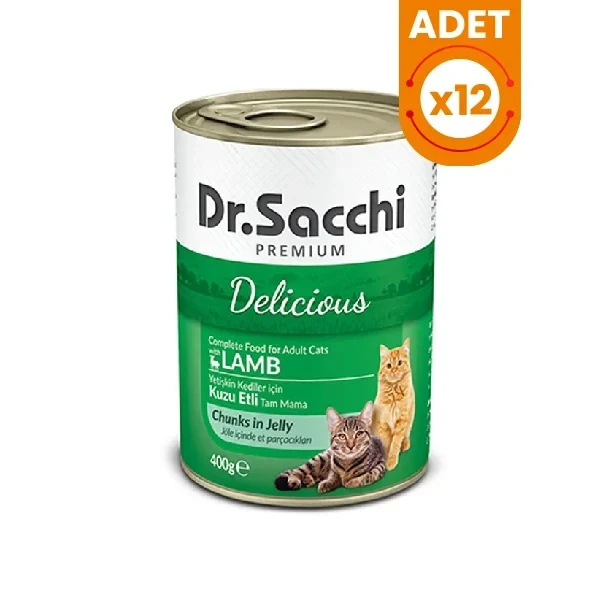 Dr.Sacchi Kuzu Etli Yetişkin Konserve Kedi Maması