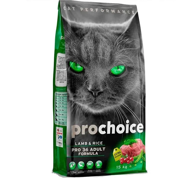 Pro Choice Pro 36 Kuzu Pirinçli Yetişkin Kedi Maması 15KG