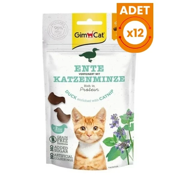 Gimcat Crunchy Snacks Ördekli ve Kedi Naneli Tahılsız Kedi Ödül Maması